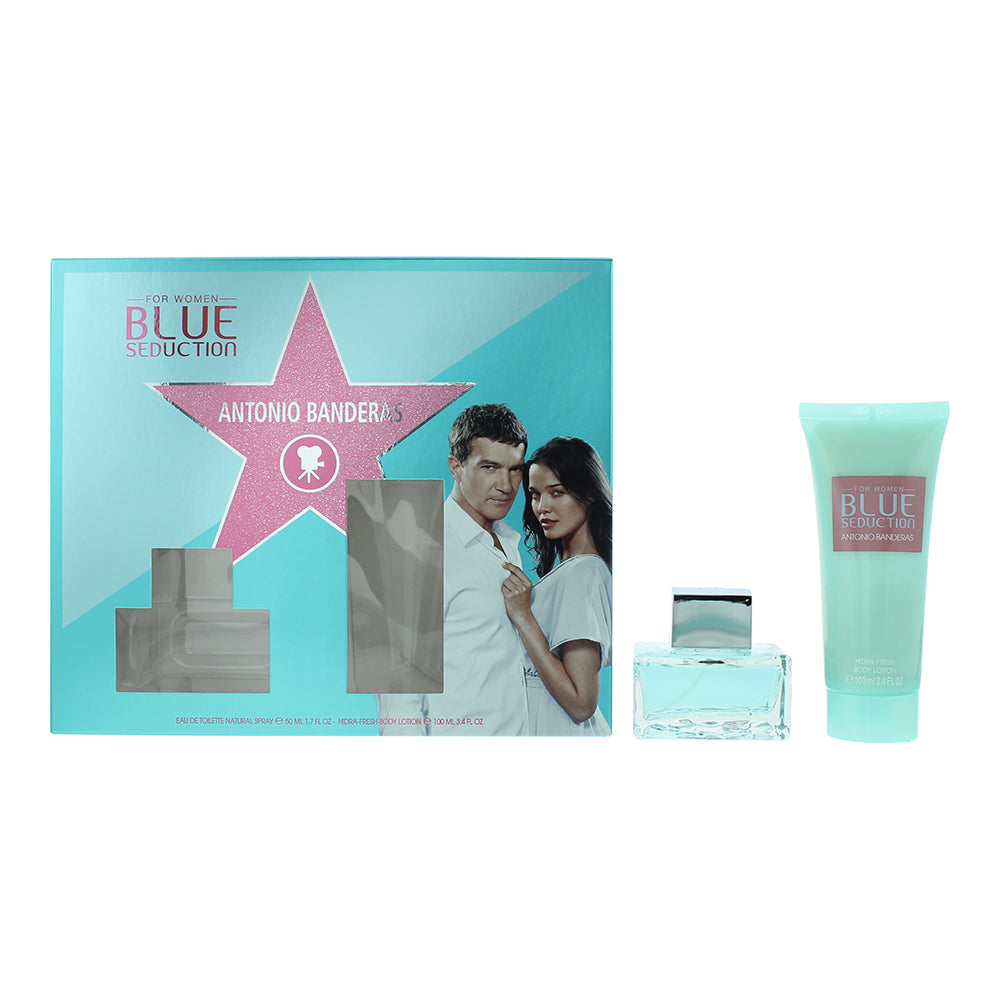 Antonio Banderas Blue Seduction 2 Piece Set - Eau De Toilette 50ml - Body Lotion 100ml