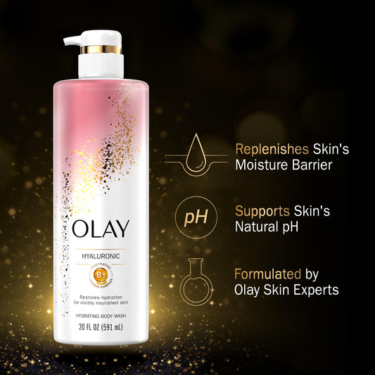 Olay Cleansing & Nourishing Body Wash with Hyaluronic Acid & Vitamin B3 Complex