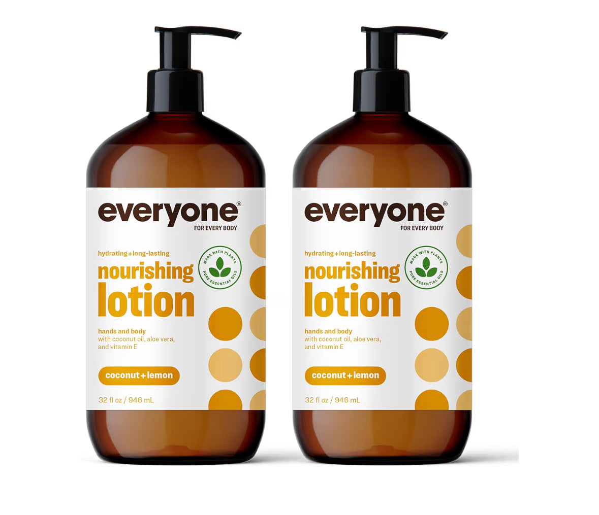 Everyone Nourishing Hand and Body Lotion Pack of 2 Coconut & Lemon
