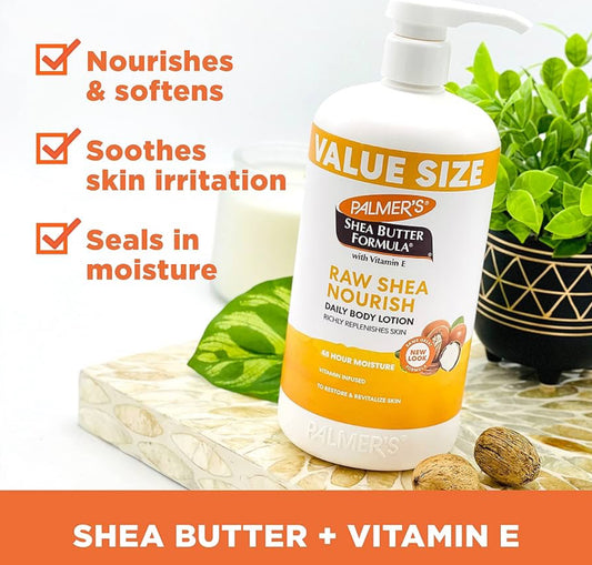Palmer's Shea Formula Raw Shea Body Lotion Value Size 1L