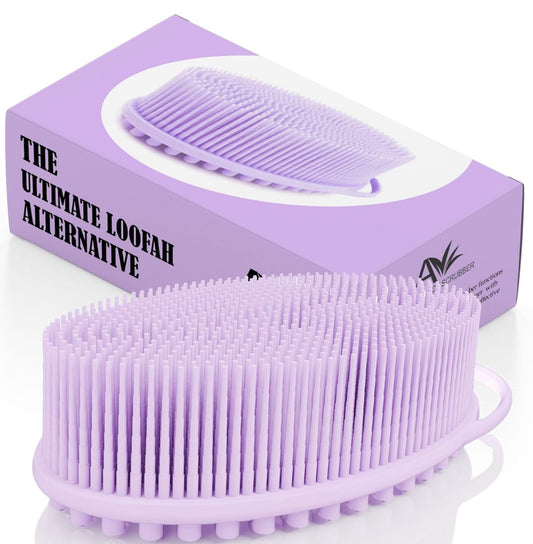 Avilana Silicone Body Scrubber Dual-Sided Exfoliator Loofah Alternative