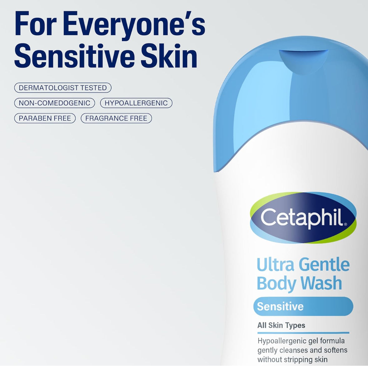 Cetaphil Ultra Gentle Refreshing Body Wash Pack of 3
