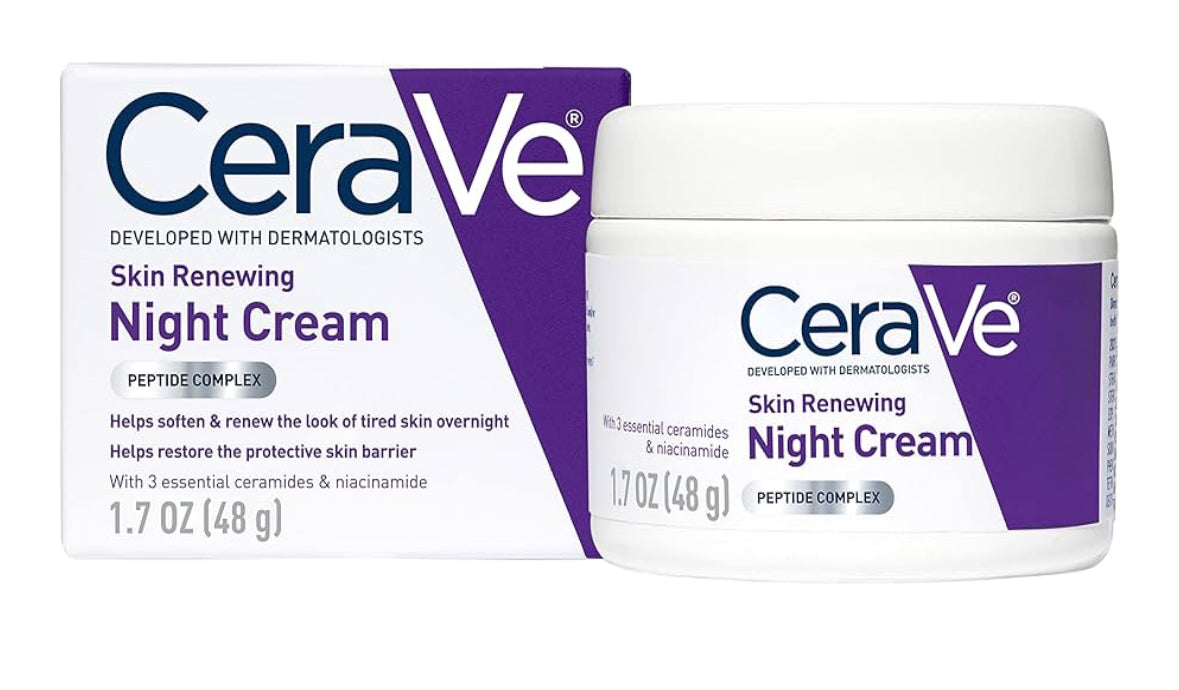 CeraVe Skin Renewing Night Cream Niacinamide & Peptide Complex