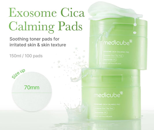 medicube Exosome CICA Tea Tree Calming Toner Pads