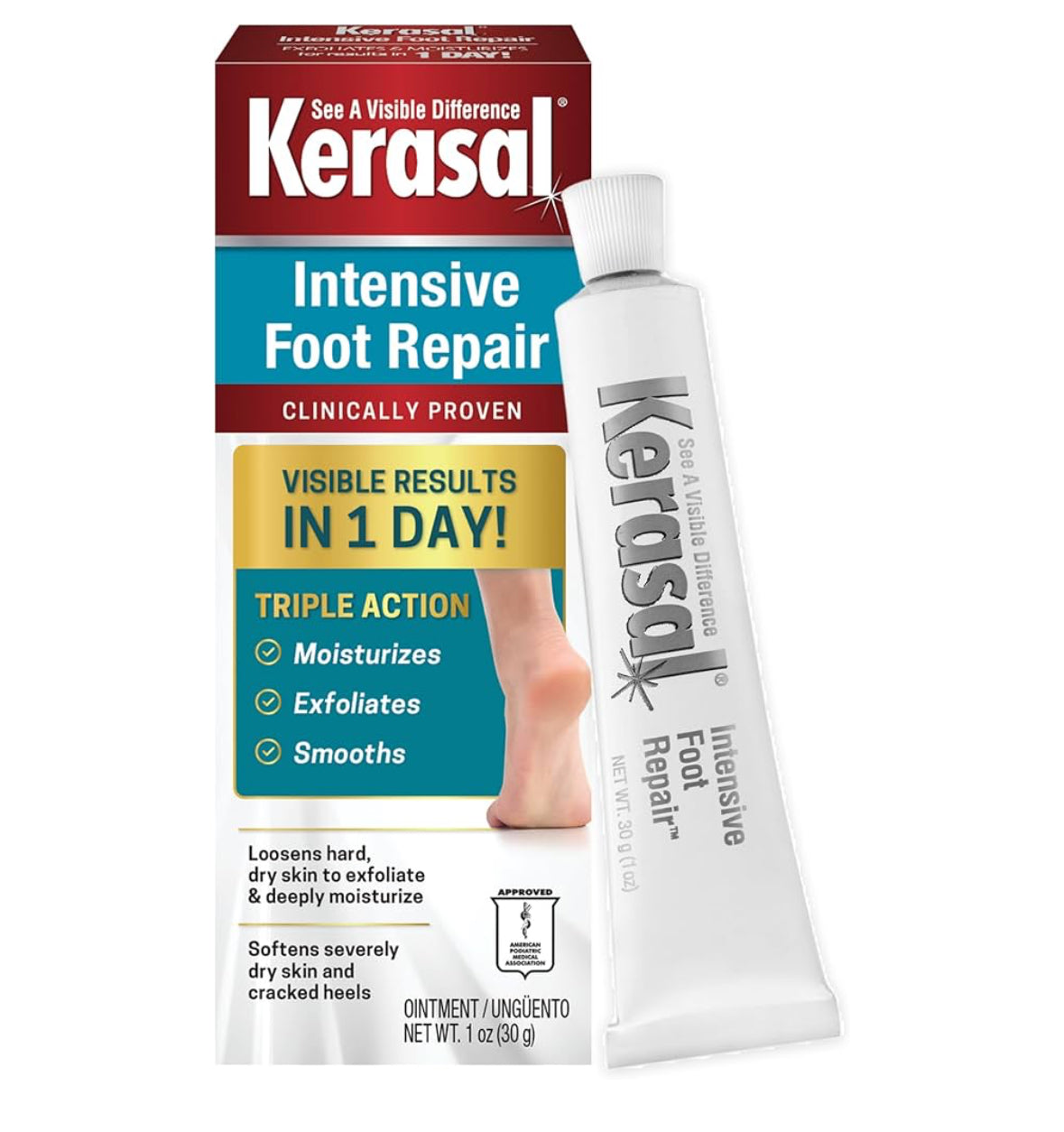 Kerasal Intensive Foot Repair Healing Ointment for Cracked Heels and Dry Feet