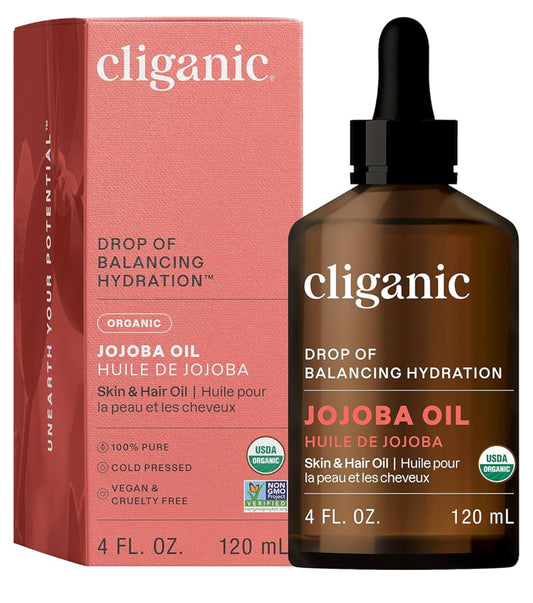 Cliganic Organic Jojoba Oil 100% Pure 120ml