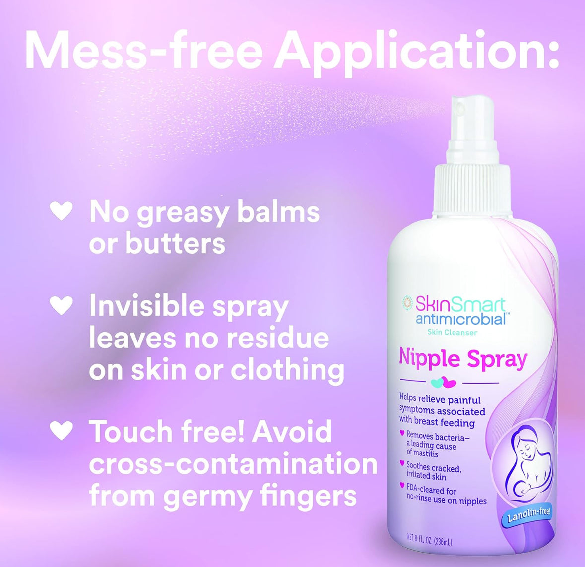 SkinSmart Nipple Relief Spray for Breastfeeding