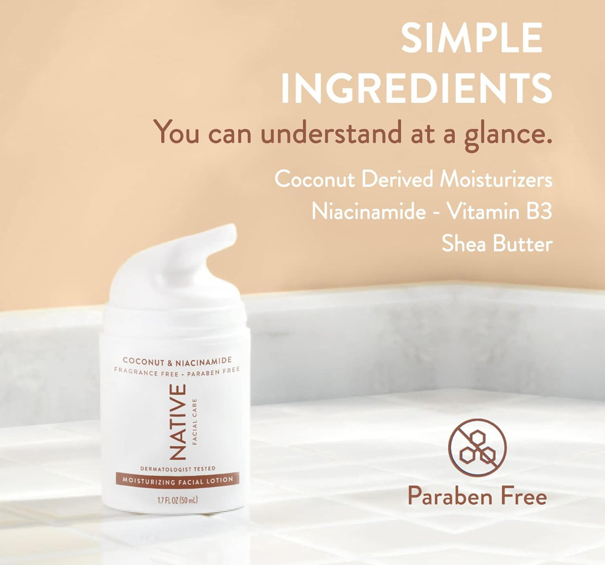 Native Daily Facial Moisturiser Cleanser Coconut & Vanilla