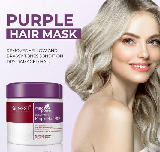 Karseell Purple Hair Mask For Blonde Silver Gray Highlighted Hair