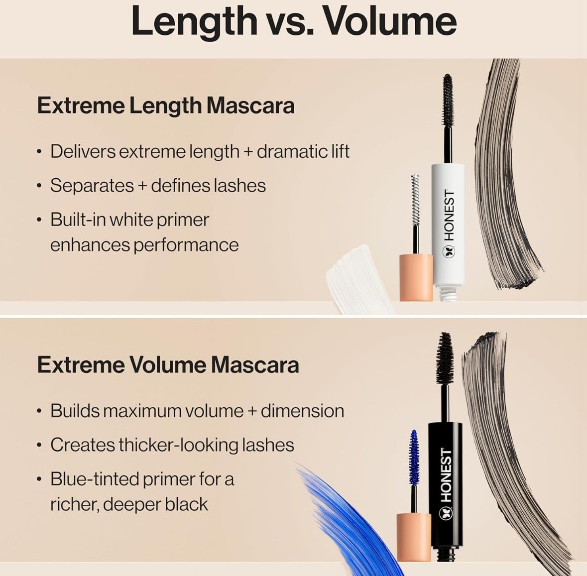 Honest Beauty 2-in-1 Extreme Length Clean Mascara + Lash Primer
