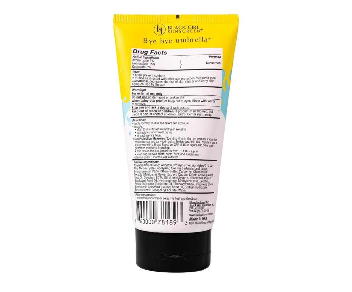 Black Girl Sunscreen Large Kids SPF 50 Sunscreen Lotion