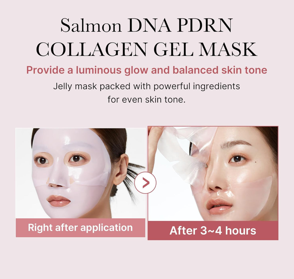 Medicube Salmon DNA PDRN Pink Collagen Jelly Face Masks 4 Pack