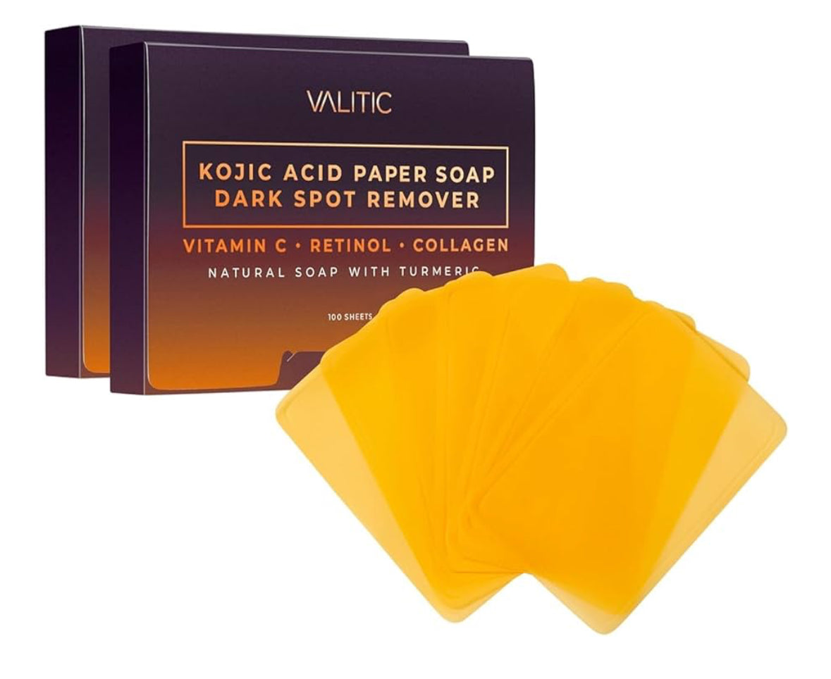 VALITIC Turmeric Kojic Acid Cleansing Soap Melting Sheets - 2 Pack