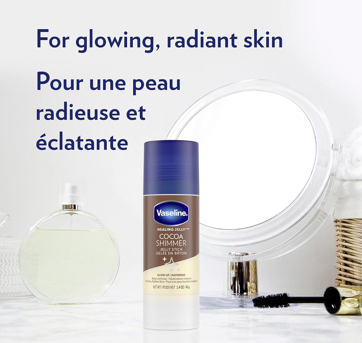 Vaseline Rich Healing Jelly Cocoa Butter & Cocoa Shimmer Stick Bundle