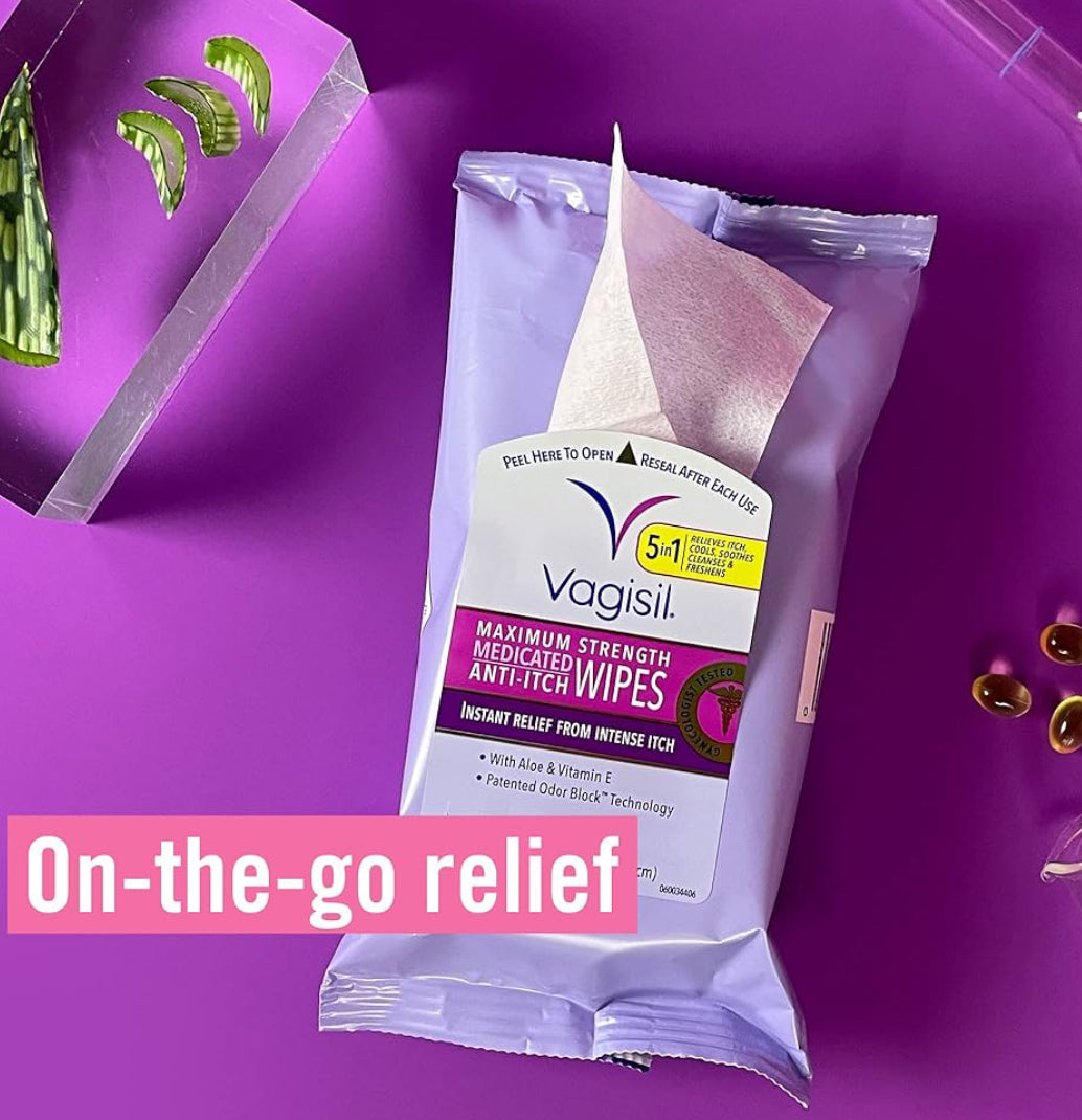 Vagisil Wipes Anti-Itch Medicated Feminine Vaginal Wipes