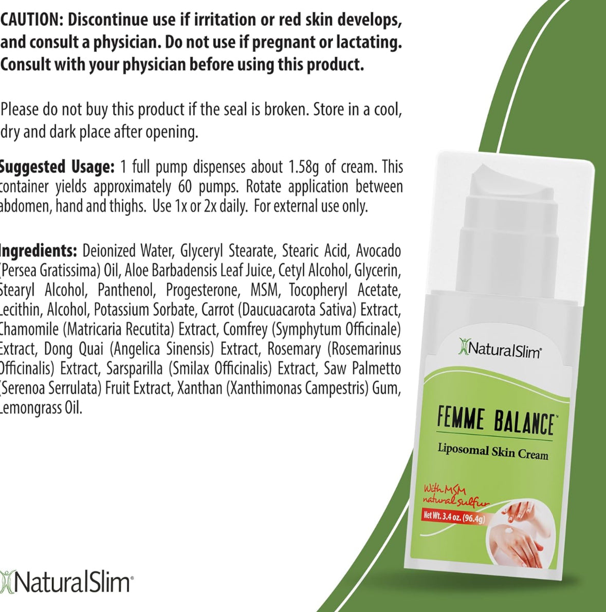 NaturalSlim Progesterone Cream for Hormone Balance