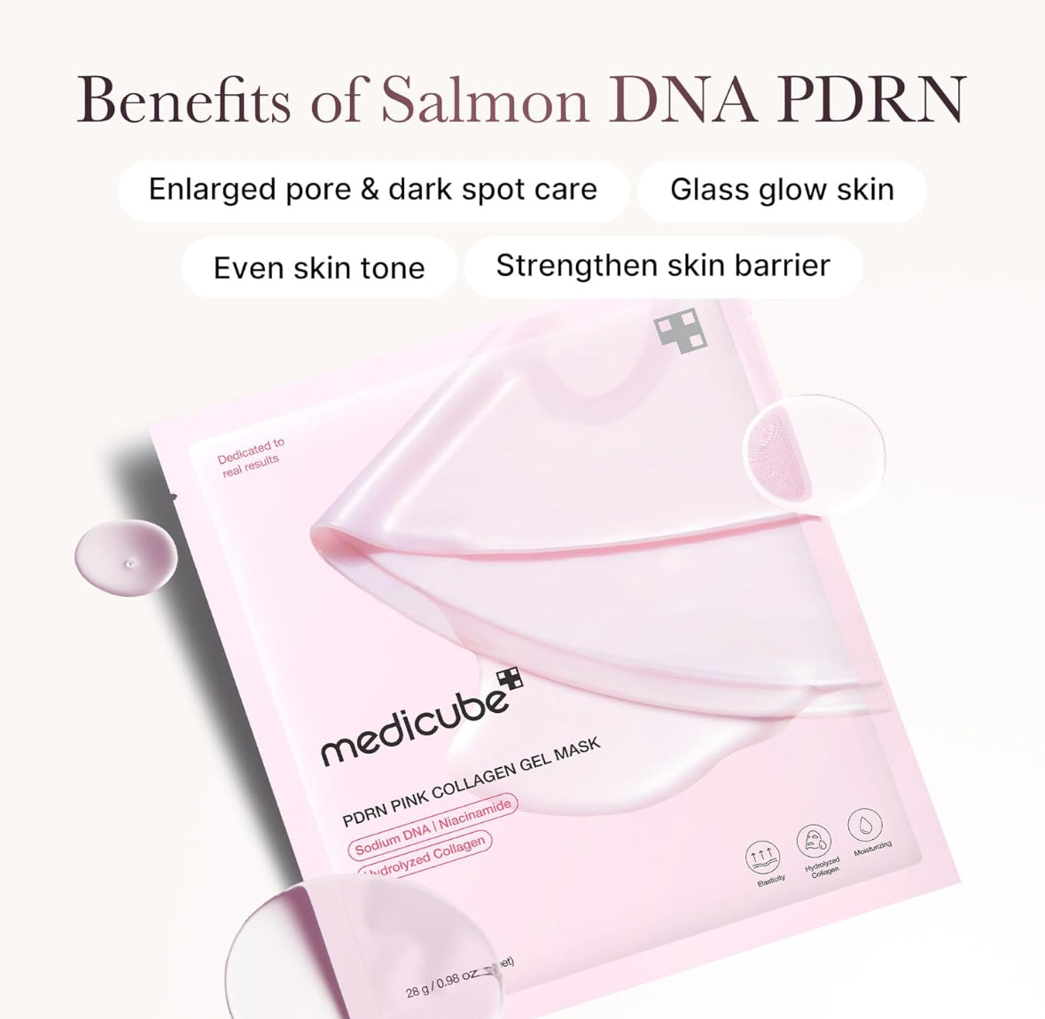 Medicube Salmon DNA PDRN Pink Collagen Jelly Face Masks 4 Pack