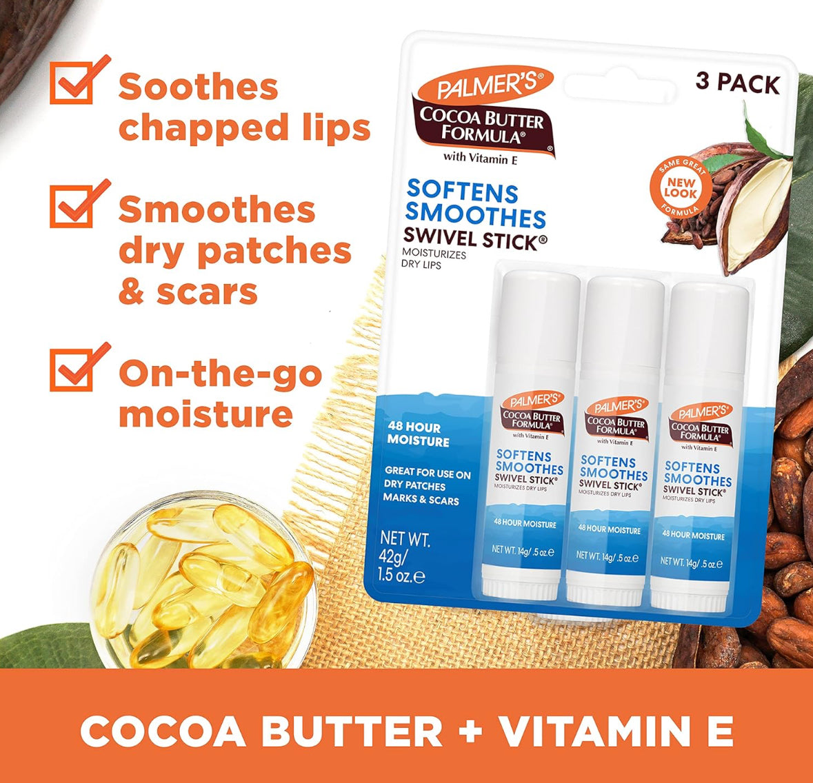 Palmer's Cocoa Butter Formula Moisturising Swivel Stick 3 Pack