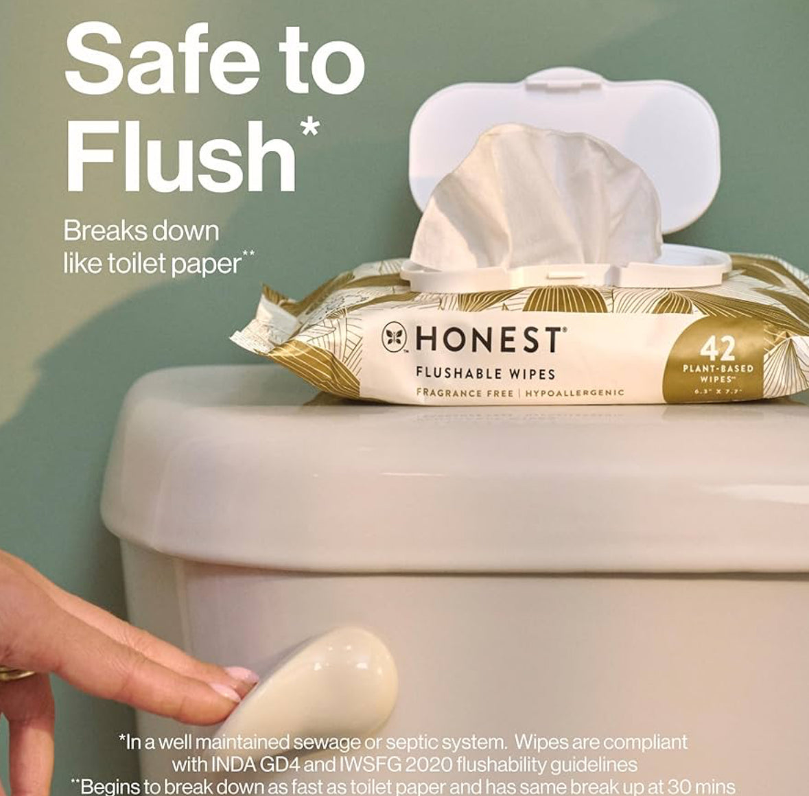 The Honest Company Flushable Wipes for Sensitive Skin - 126 Count