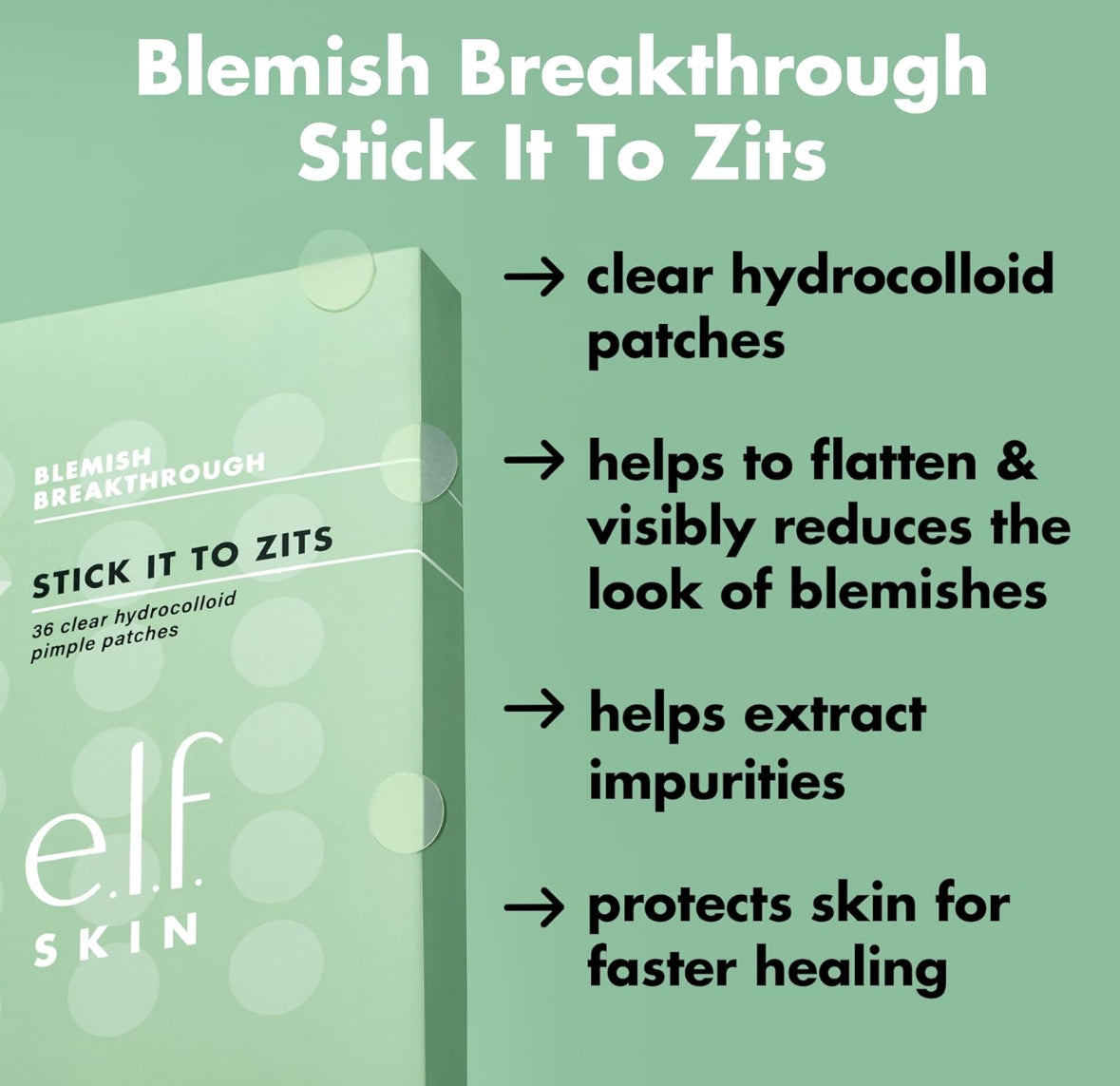 e.l.f. SKIN Blemish Breakthrough Stick It To Zits Acne Pimple Patches