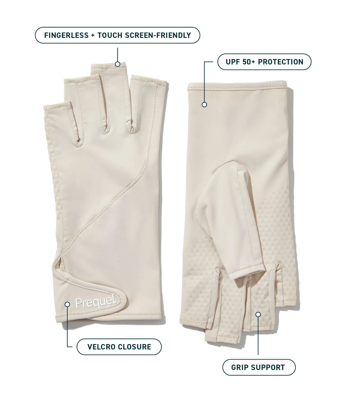 Prequel Fingerless Sun Gloves UPF 50+