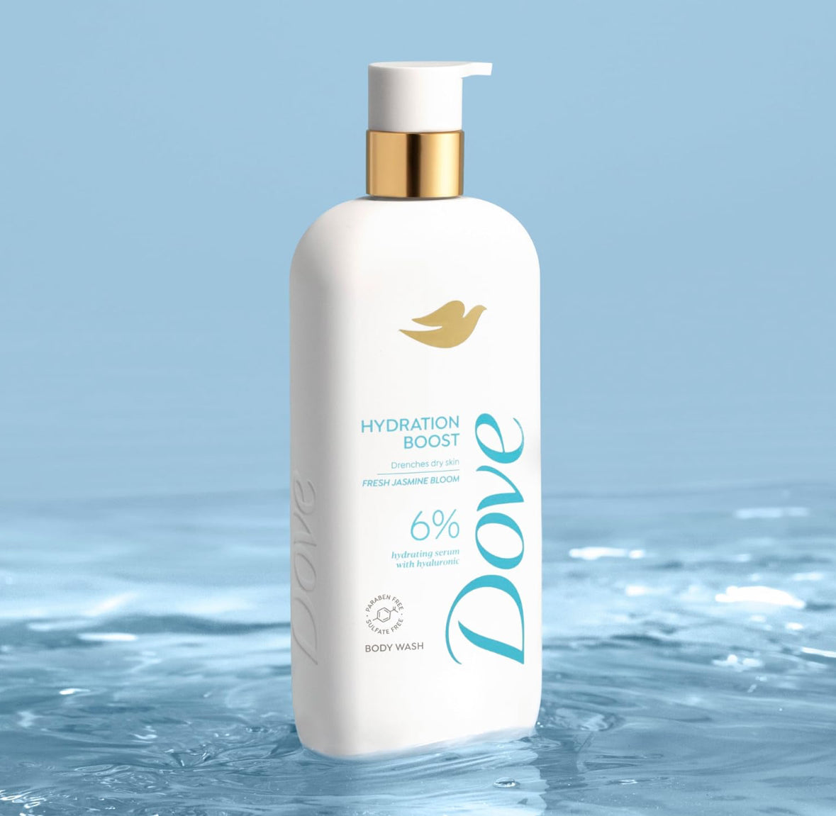 Dove Body Wash Hydration Boost 6% Hydration Serum with Hyaluronic