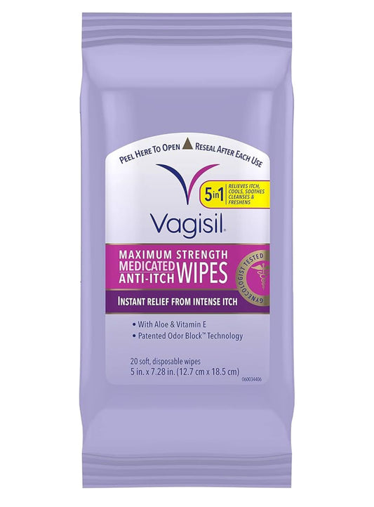 Vagisil Wipes Anti-Itch Medicated Feminine Vaginal Wipes