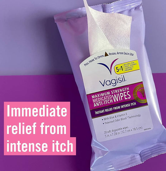 Vagisil Wipes Anti-Itch Medicated Feminine Vaginal Wipes