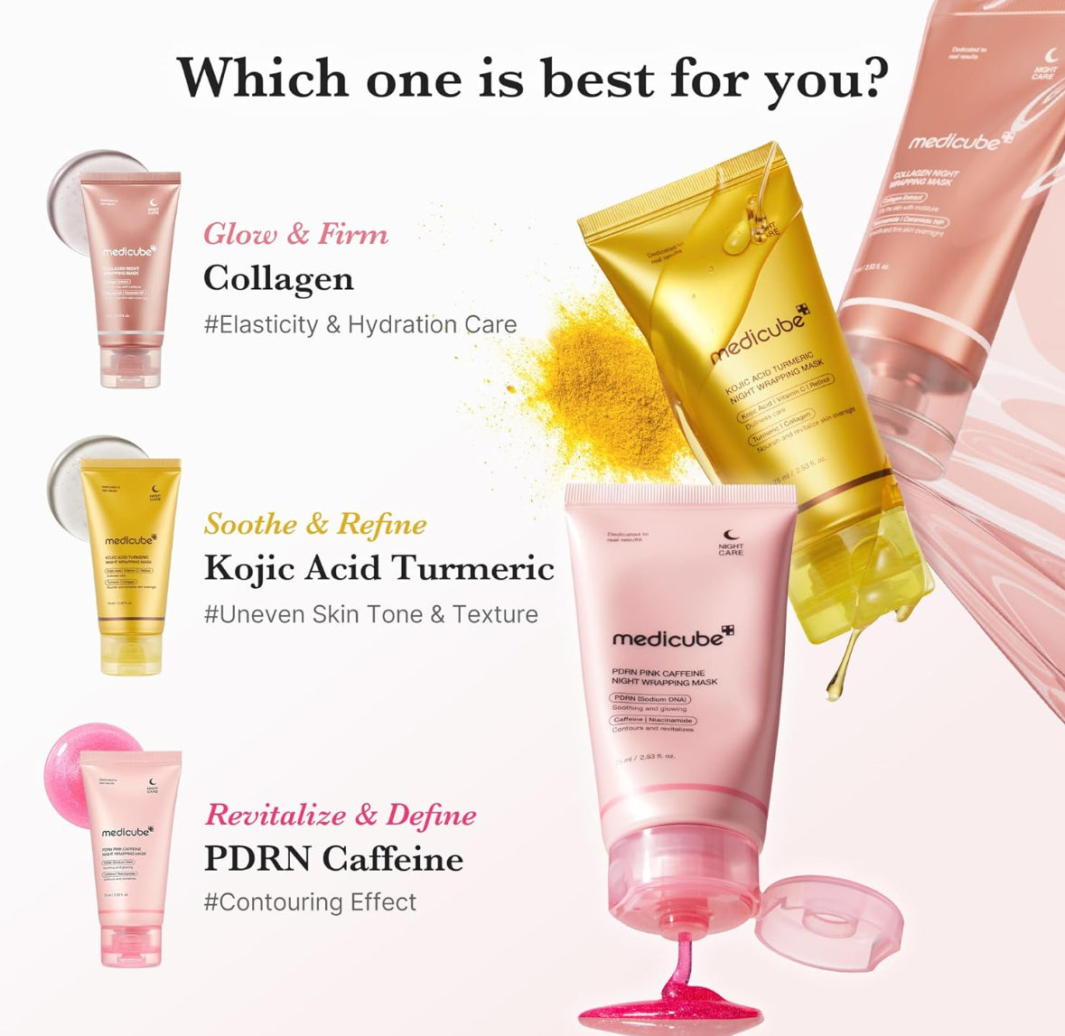 Medicube PDRN Caffeine Overnight Wrapping Peel Off Facial Mask