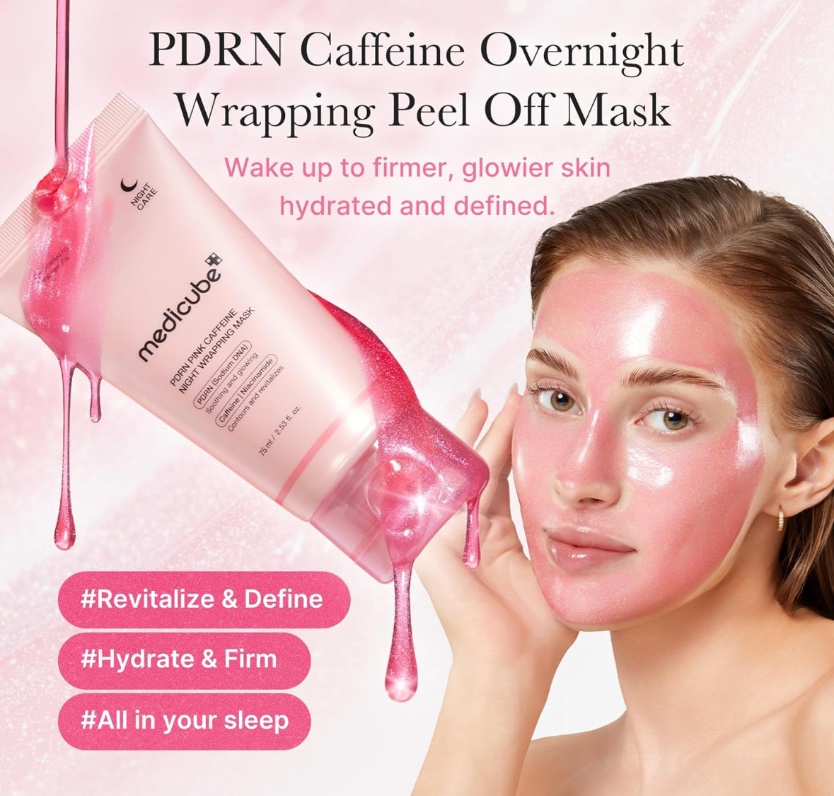 Medicube PDRN Caffeine Overnight Wrapping Peel Off Facial Mask