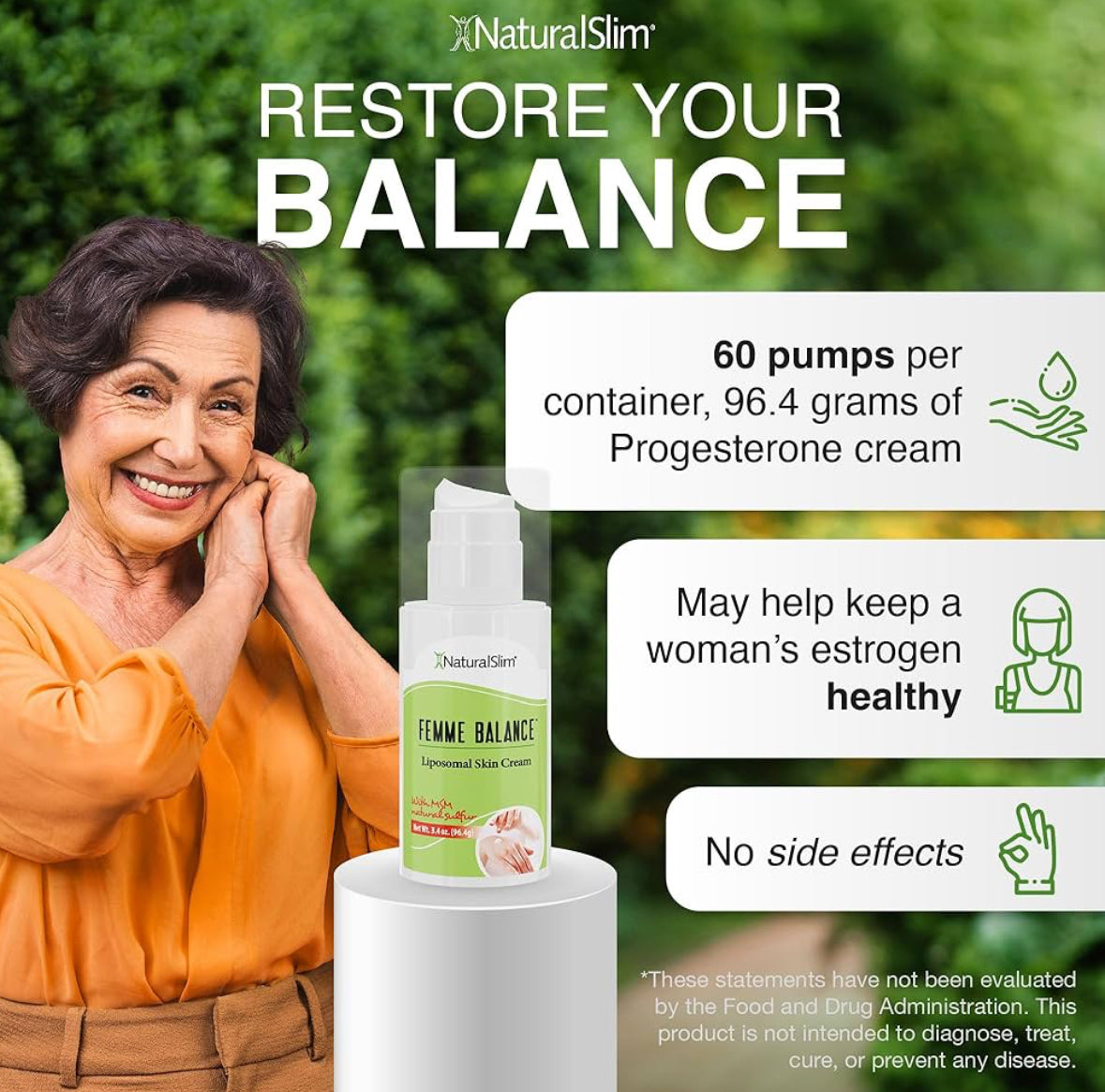 NaturalSlim Progesterone Cream for Hormone Balance