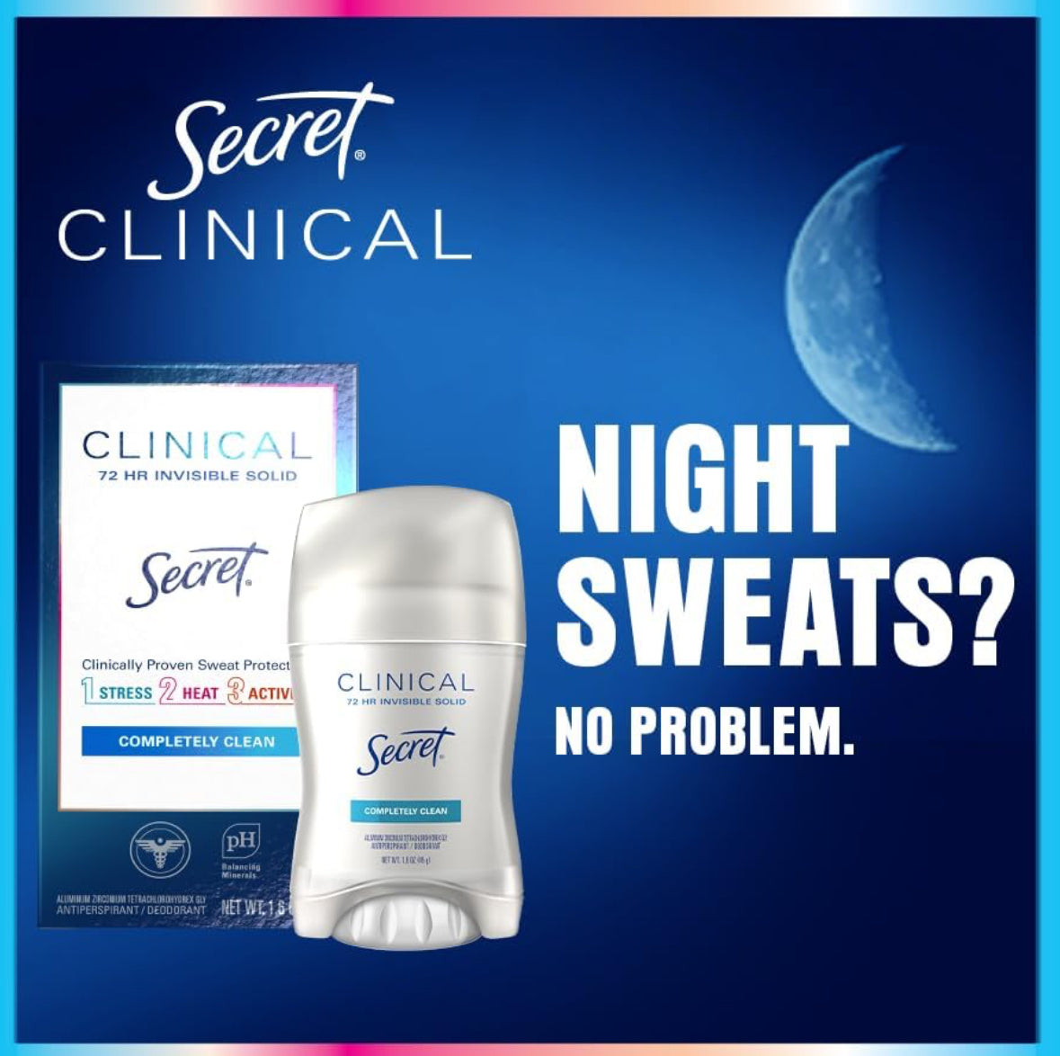 Secret Clinical Strength Antiperspirant Deodorant Completely Clean