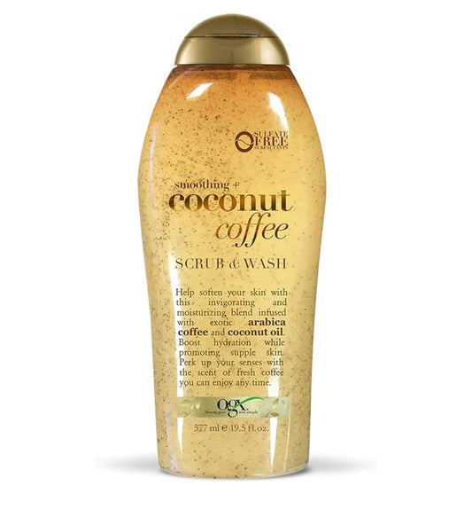 OGX Smoothing + Coconut Coffee Exfoliating Body Scrub with Arabica Coffee & Coconut Oil