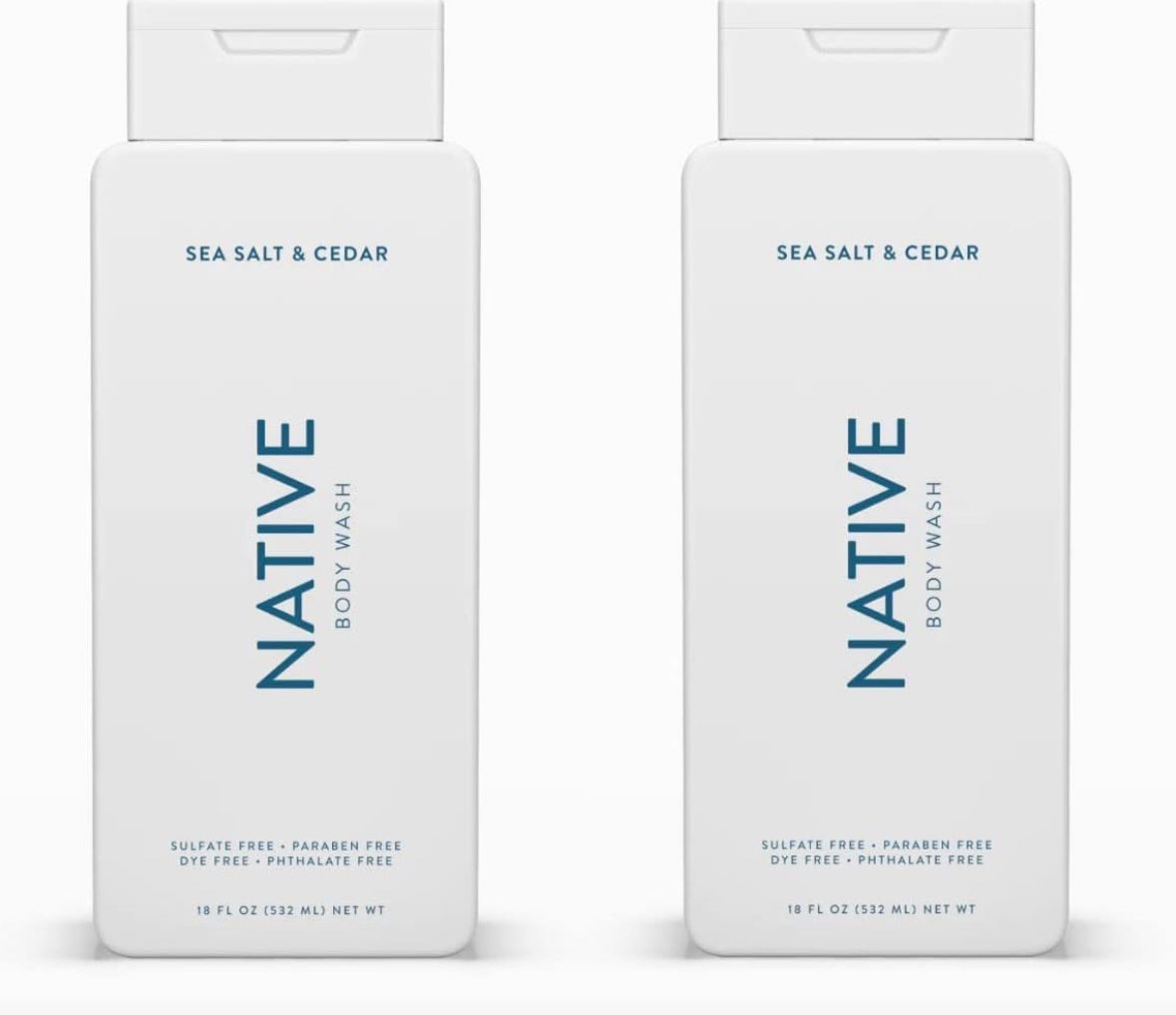 Native Body Wash Sea Salt & Cedar 2 Pack