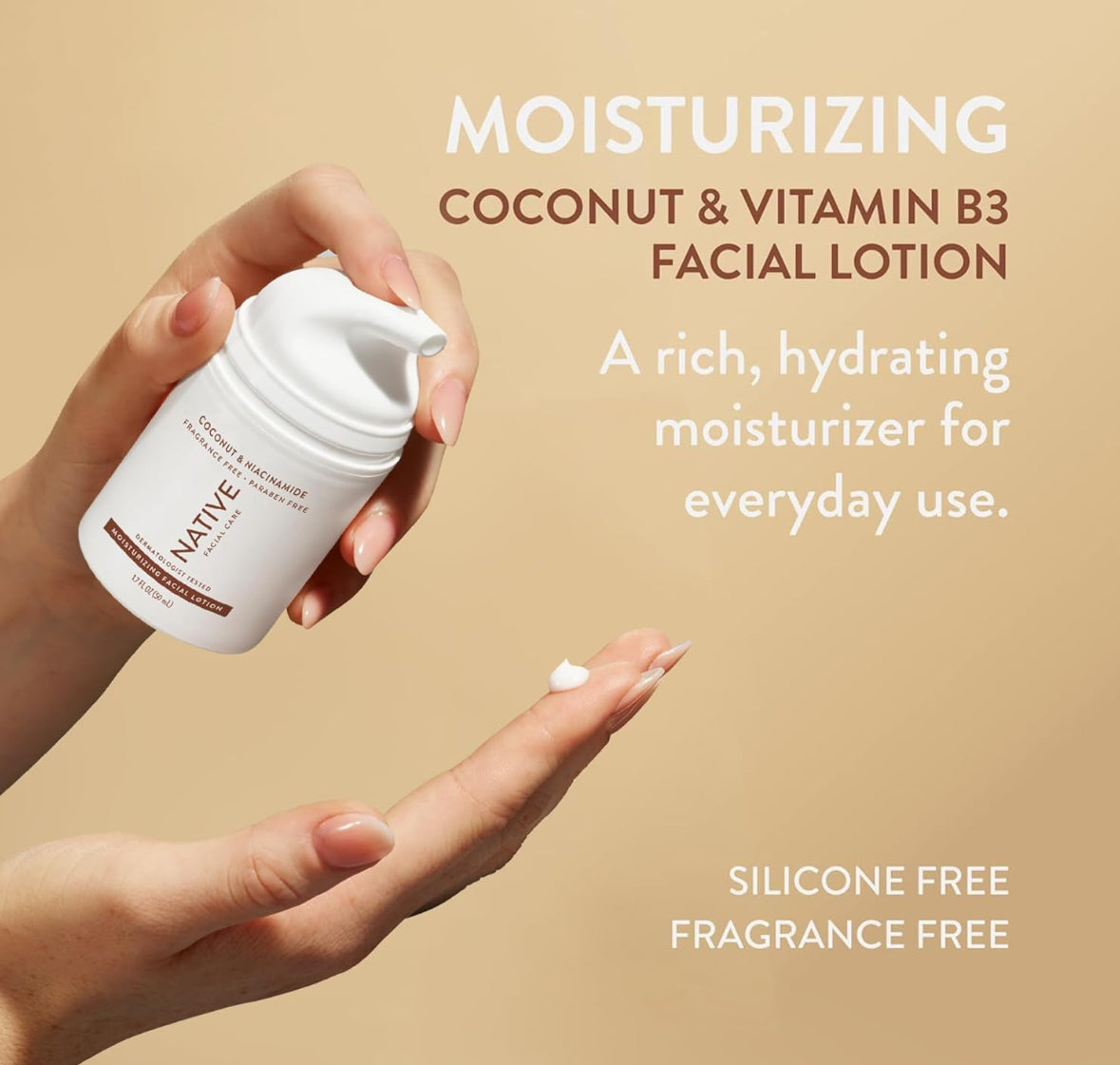 Native Daily Facial Moisturiser Cleanser Coconut & Vanilla