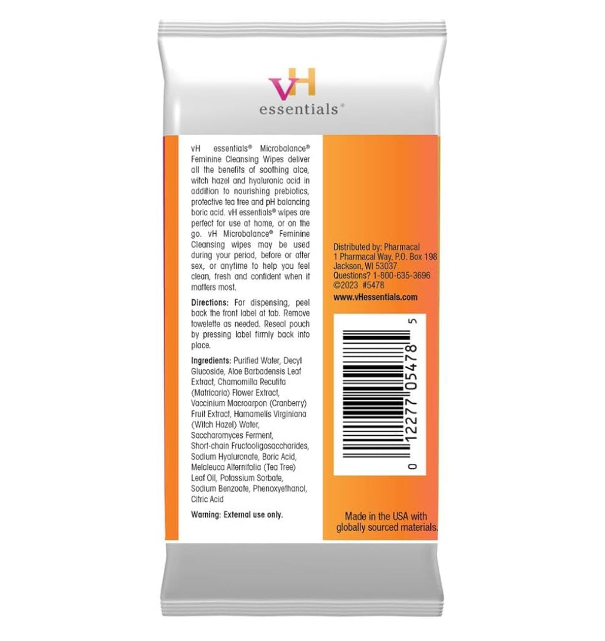 vH essentials Feminine Vaginal Cleansing Wipes