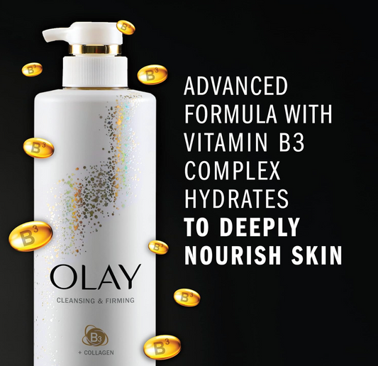 Olay Cleansing & Firming Body Wash for Women with Collagen and Vitamin B3