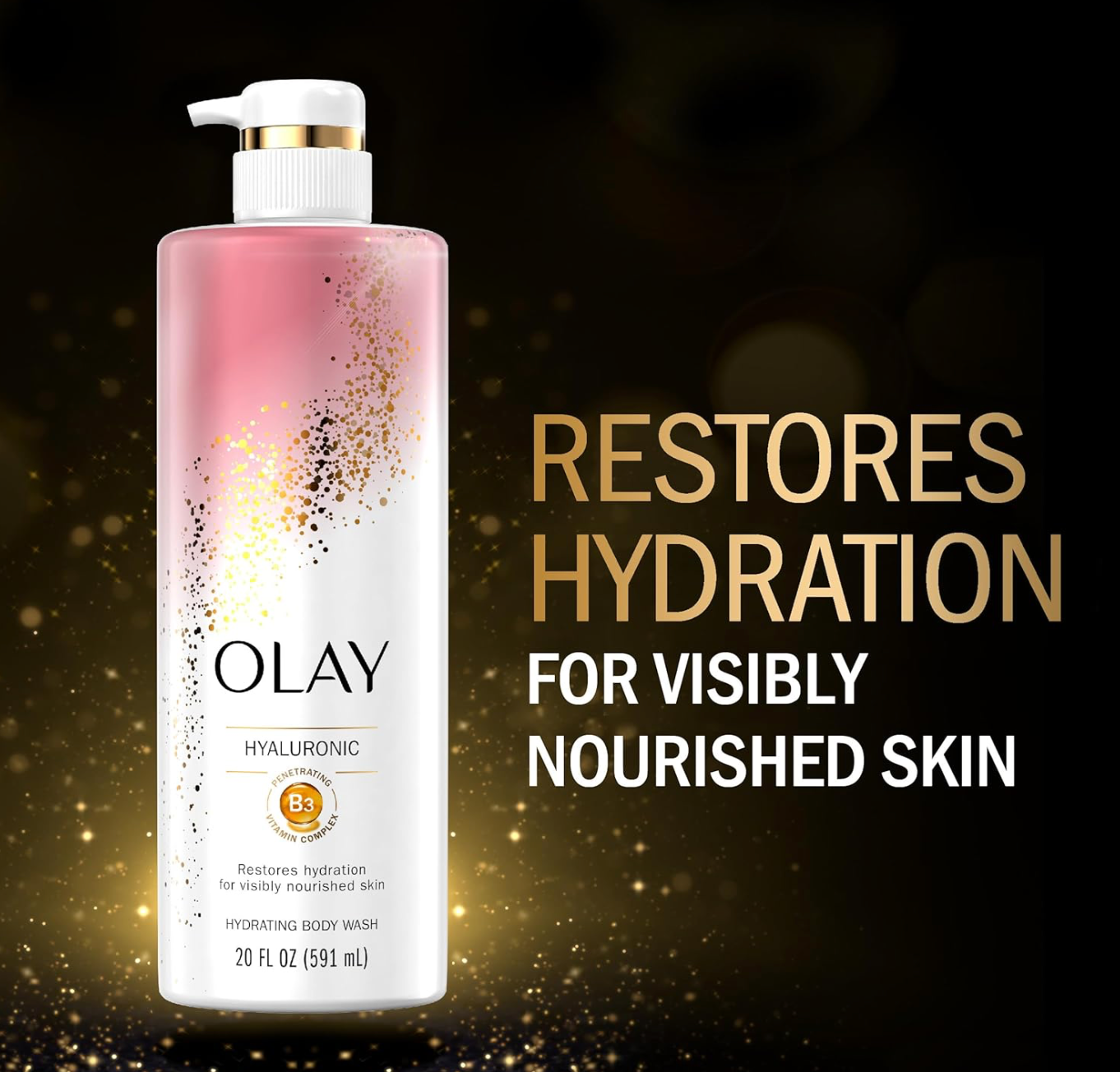 Olay Cleansing & Nourishing Body Wash with Hyaluronic Acid & Vitamin B3 Complex