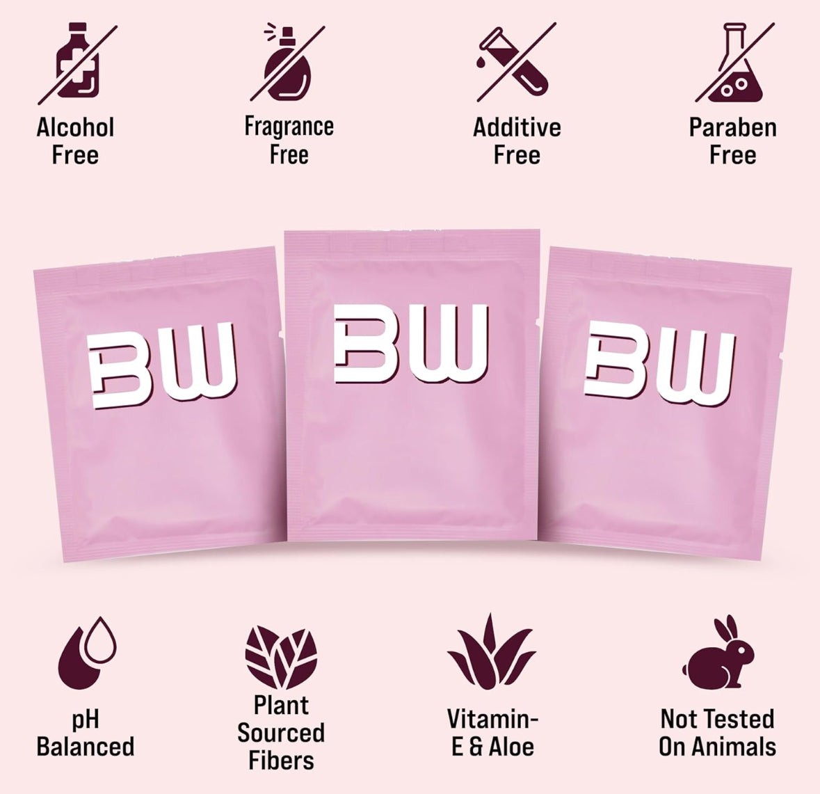 BOOTY WIPES - 30 Individually Wrapped Flushable Feminine Wet Wipes