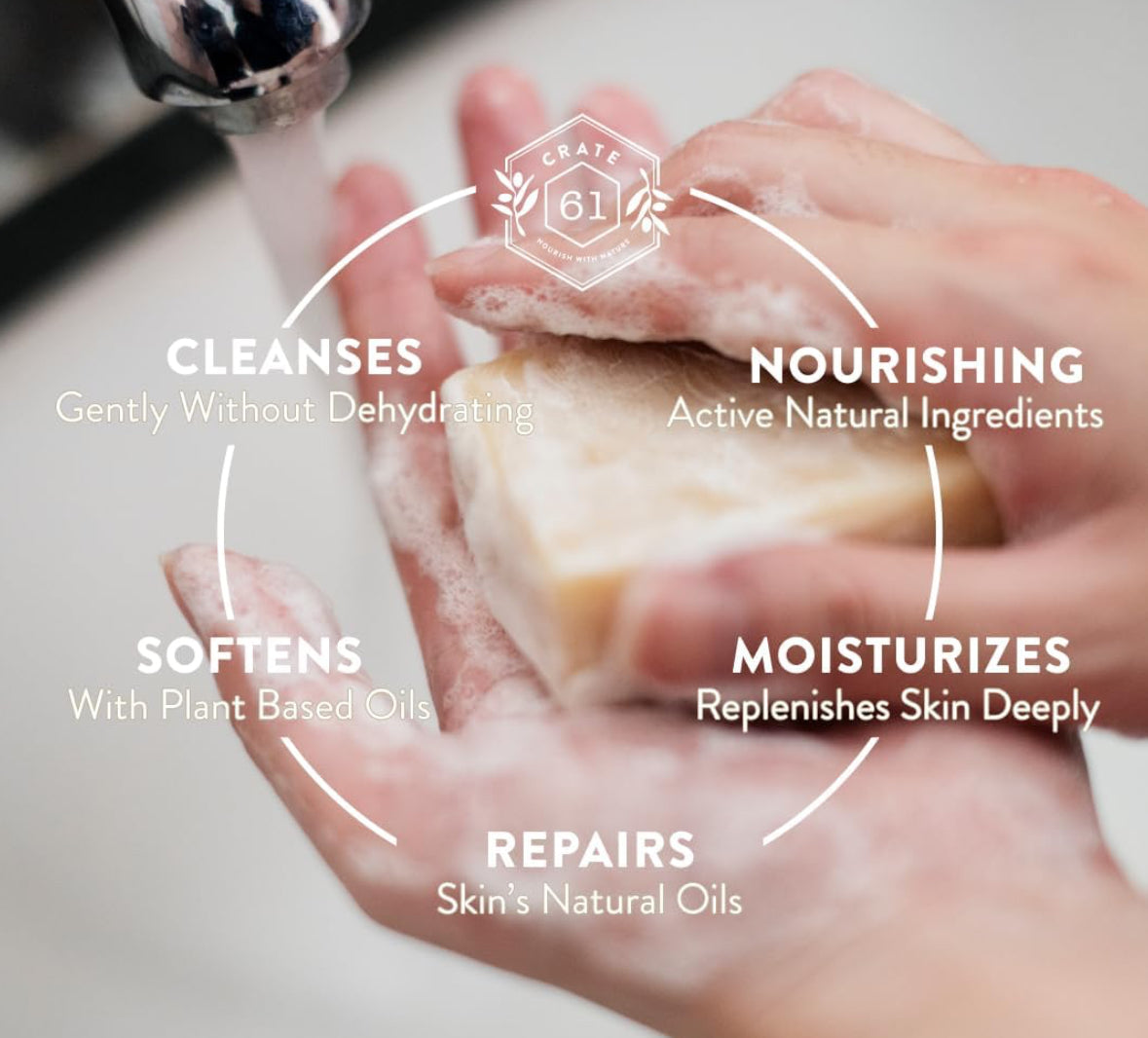 Crate 61 Handmade Canadian Cold Pressed Natural Soap Bars Pack of 6