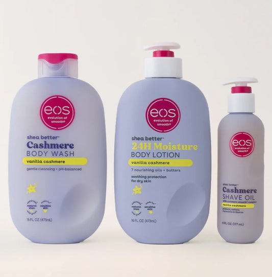 EOS Vanilla Cashmere Essentials Bundle Lotion Shower Shave