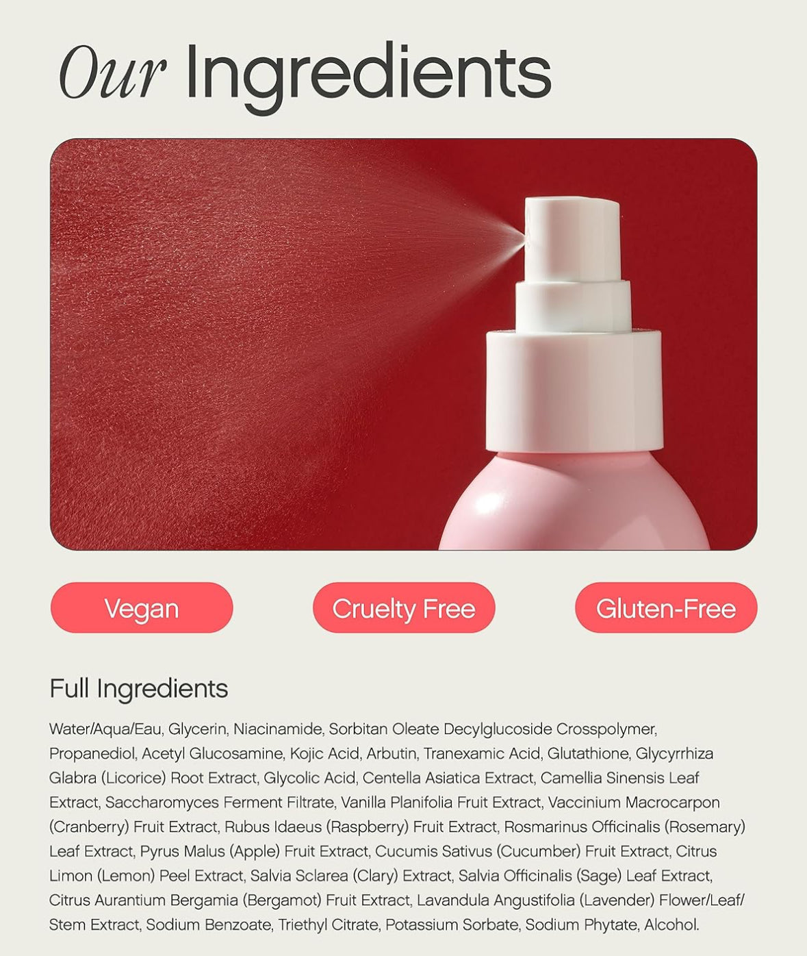 Topicals Faded Skin Serum Mist for Brightening and Clearing Uneven Skin Tone