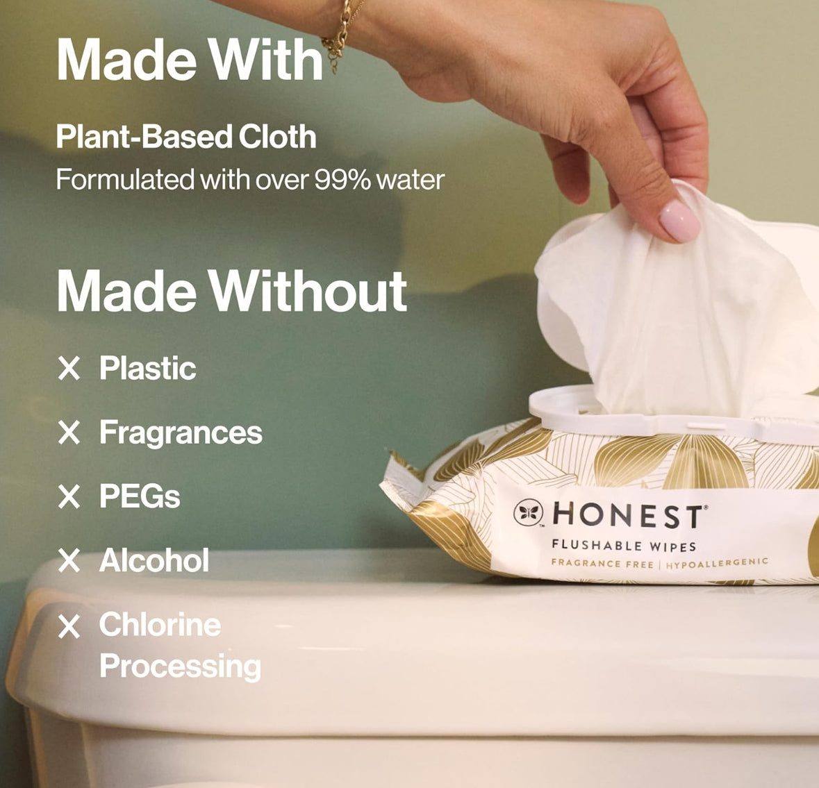 The Honest Company Flushable Wipes for Sensitive Skin - 126 Count