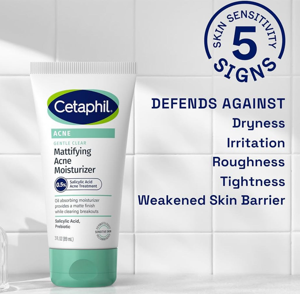 Cetaphil Face Moisturizer Acne Treatment With 0.5% Salicylic Acid