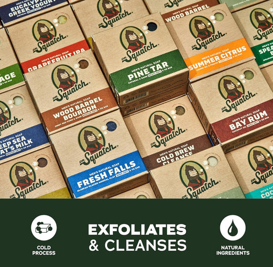 Dr. Squatch Natural Bar Soap for Men Cold Process 3 Pack