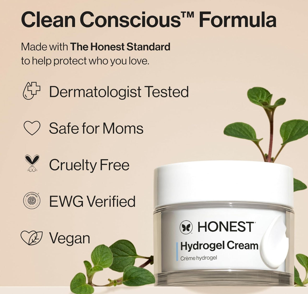 Honest Beauty Hydrogel Cream with Hyaluronic Acid