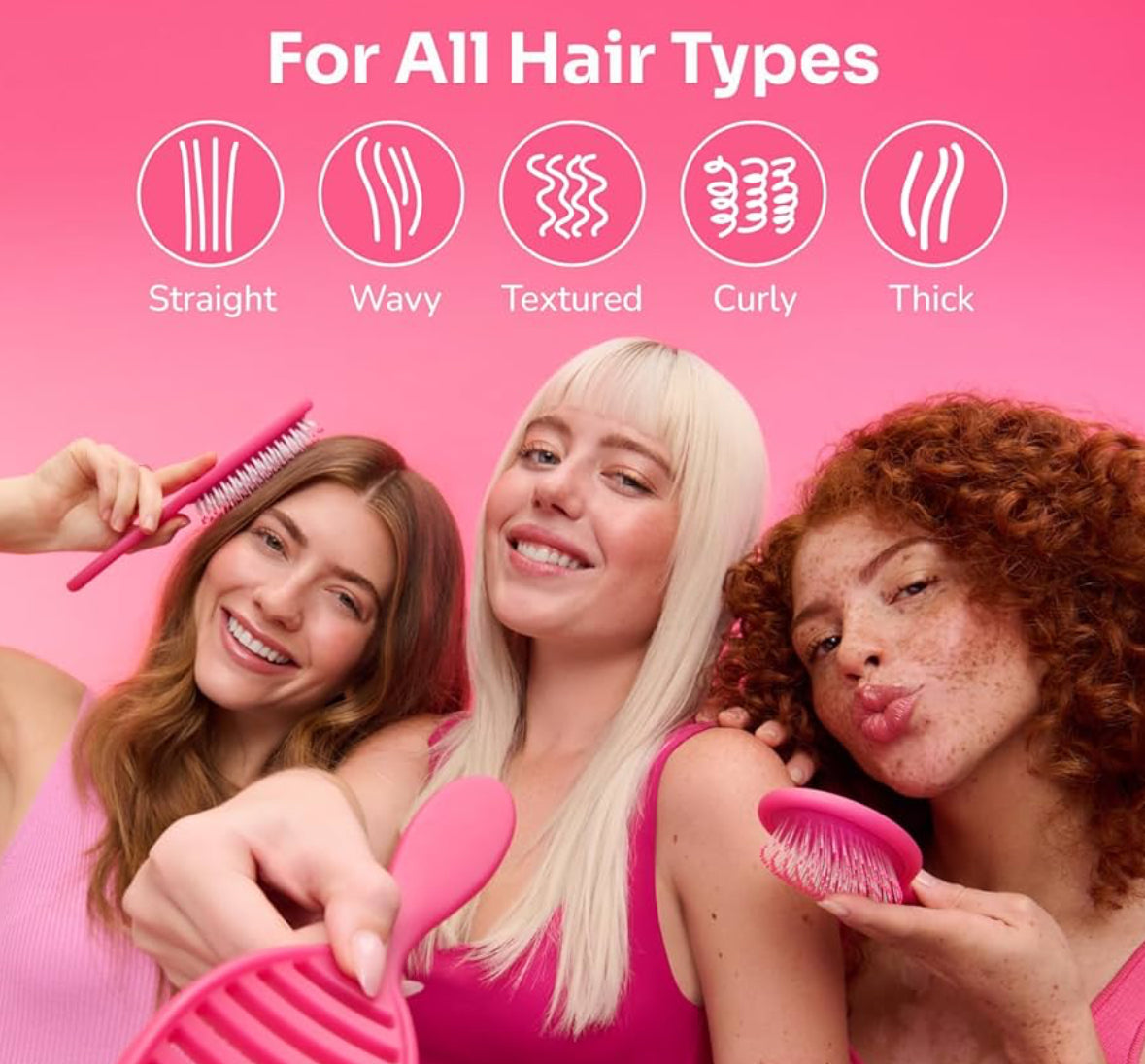 Wet Brush Original Detangler Hair Brush Golden Gingham
