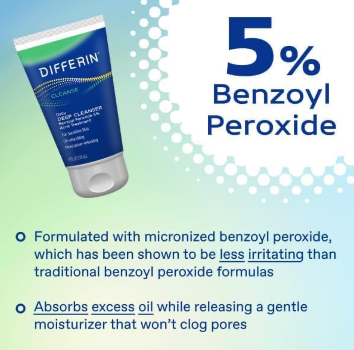 Differin Acne Face Wash with 5% Benzoyl Peroxide