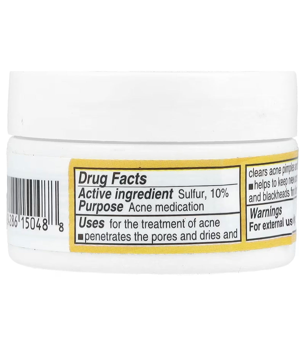 De La Cruz Acne Treatment Ointment with 10% Sulfur Max Strength