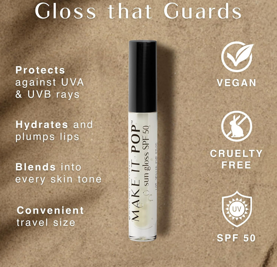 Black Girl Sunscreen Make It Pop Lip Sungloss SPF50